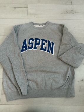 John Galt vintage Aspen Grey Crewneck Sweatshirt
